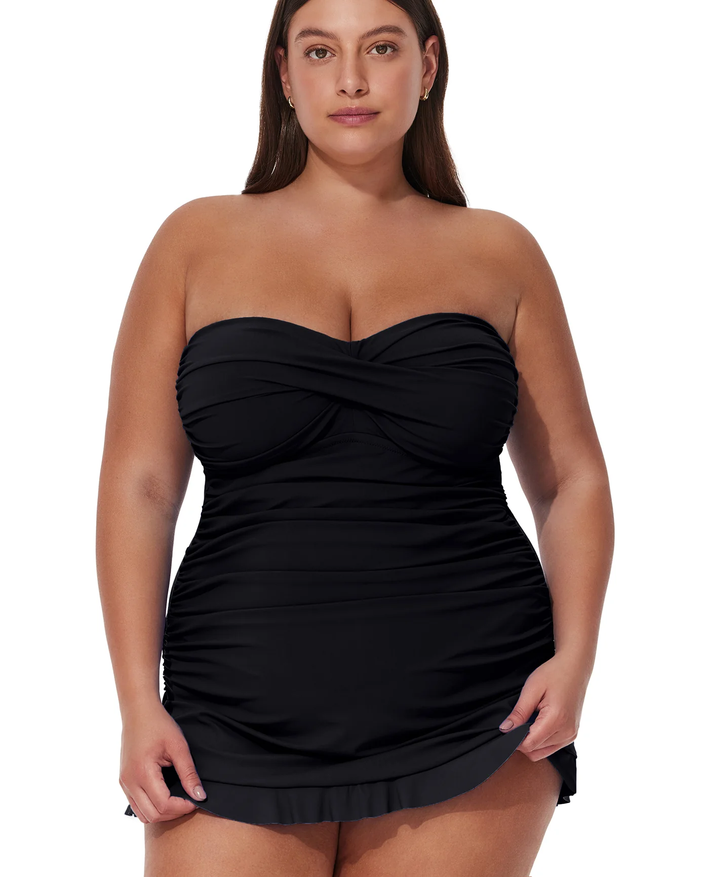 Tutti Frutti Plus Size Bandeau Swimdress - Image 4