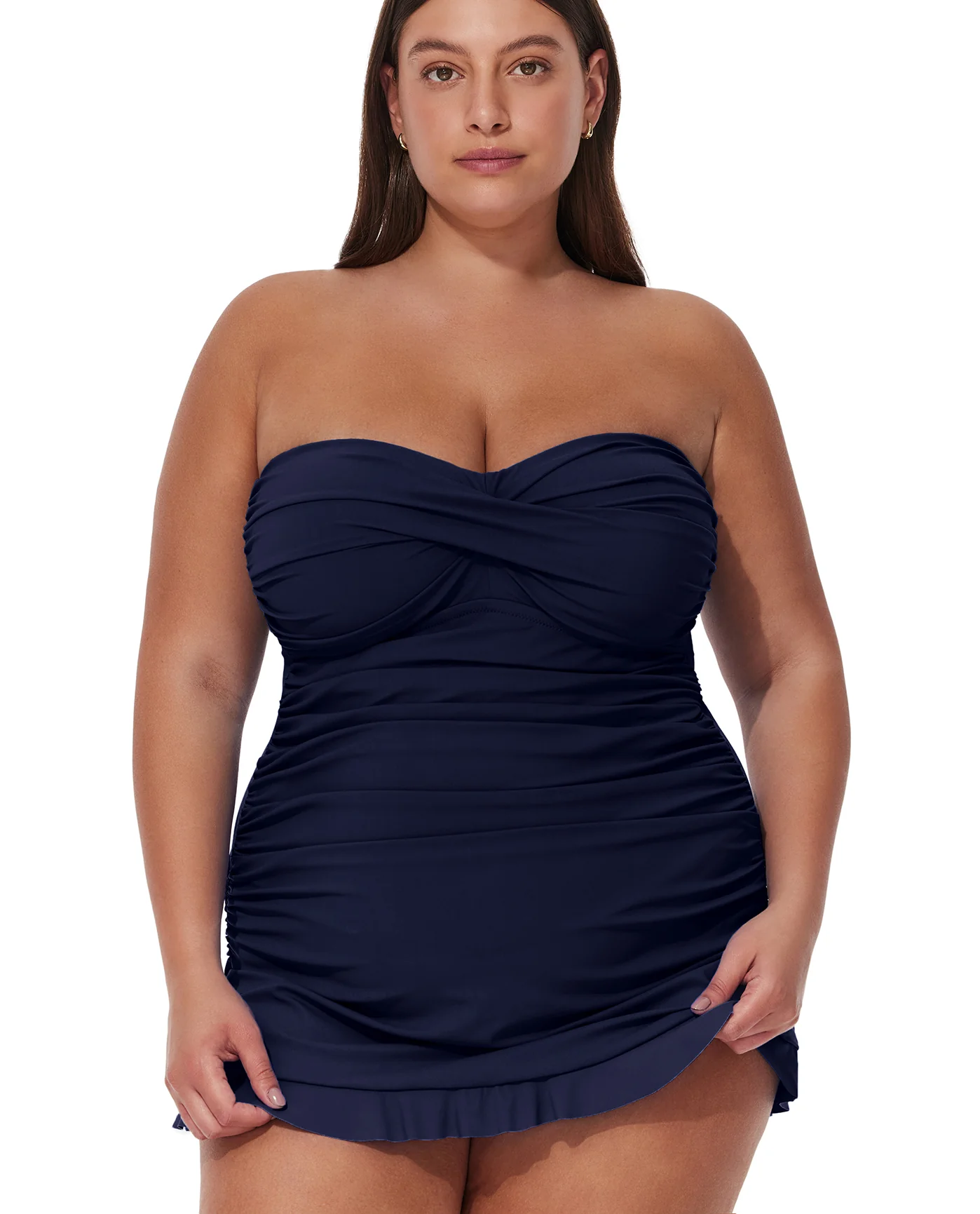 Tutti Frutti Plus Size Bandeau Swimdress - Image 4