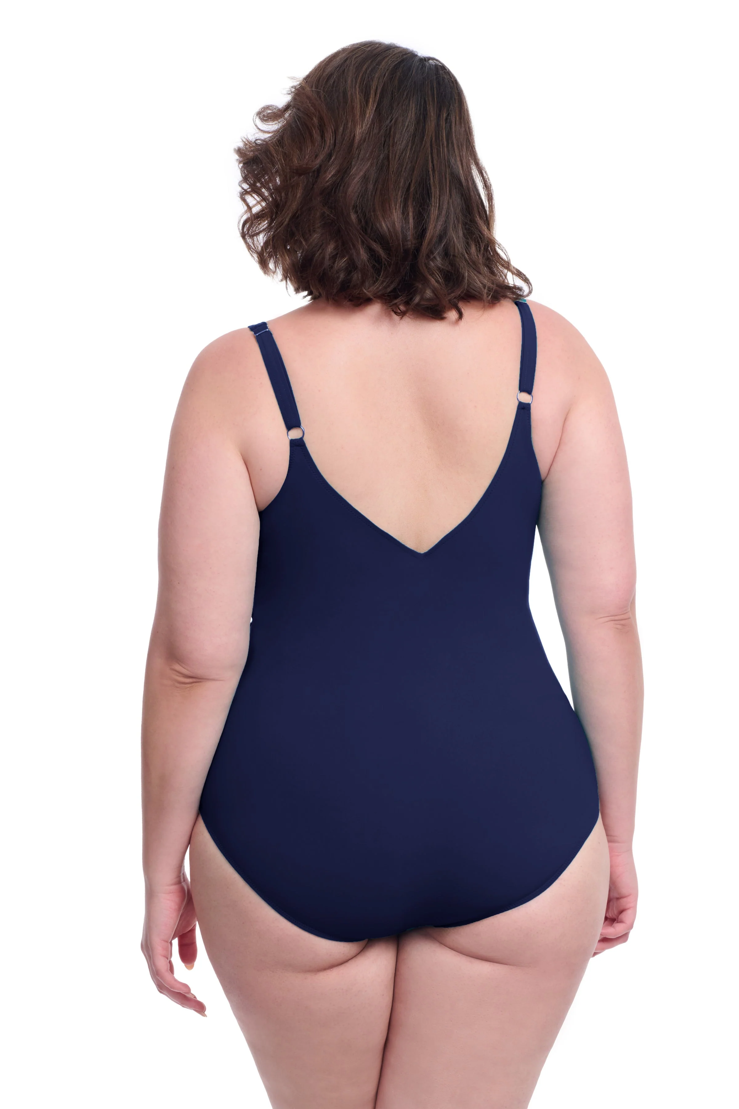 Tutti Frutti Plus Size Asymmetrical Ruffle Surplice One Piece Swimsuit - Image 3